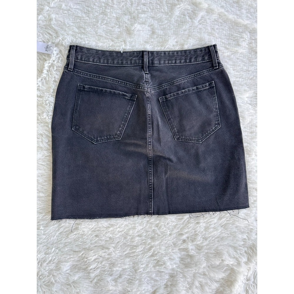 Old Navy Women's Size-12 Pencil Skirt High Rise Smooth Pockets Black Denim - Picture 3 of 8